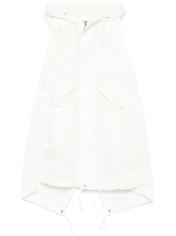 Sacai フーデッド ドレス | ホワイト | FARFETCH JP