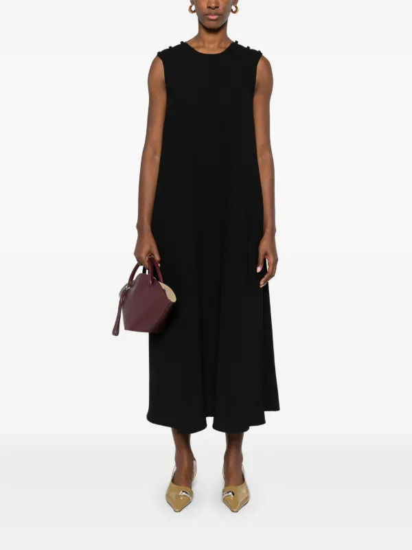 MARK KENLY DOMINO TAN Crepe Maxi Dress | Black | FARFETCH MARK KENLY DOMINO TAN Crepe Maxi Dress | Black | FARFETCH