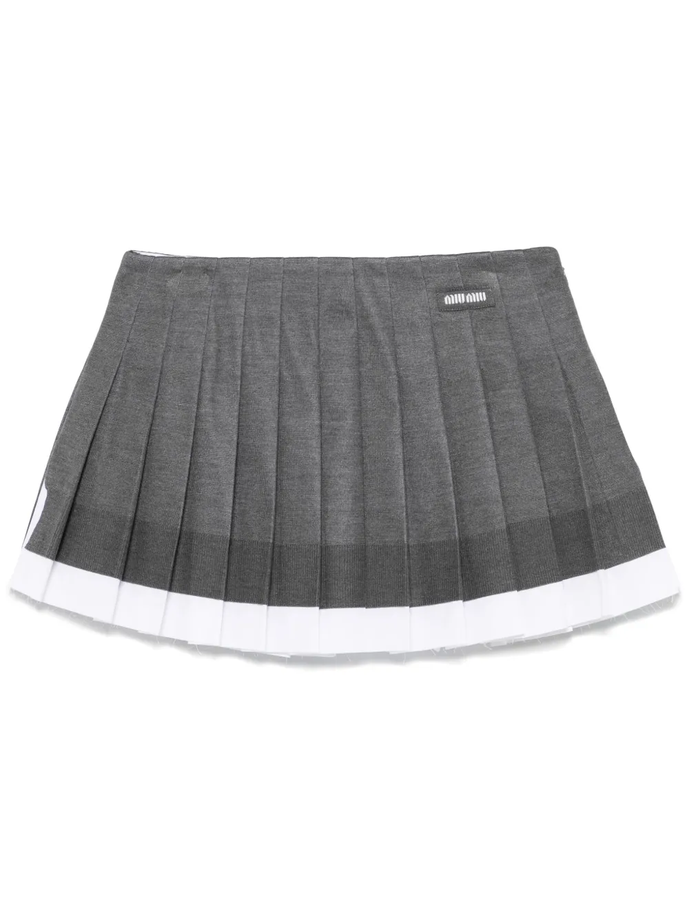 Miu Miu minijupe en maille | gris | Image 1