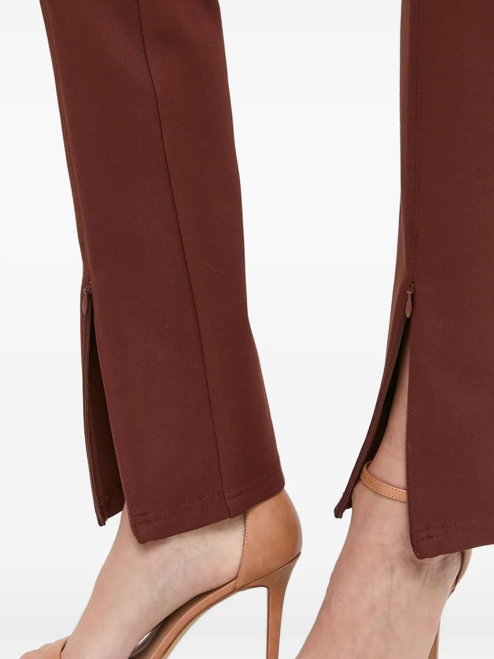 Ivy & Oak Split-hem Trousers In Brown