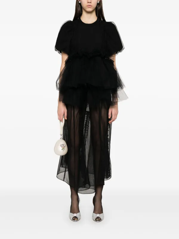 Simone Rocha パフスリーブ Tシャツ | ブラック | FARFETCH JP Simone Rocha パフスリーブ Tシャツ | ブラック | FARFETCH JP