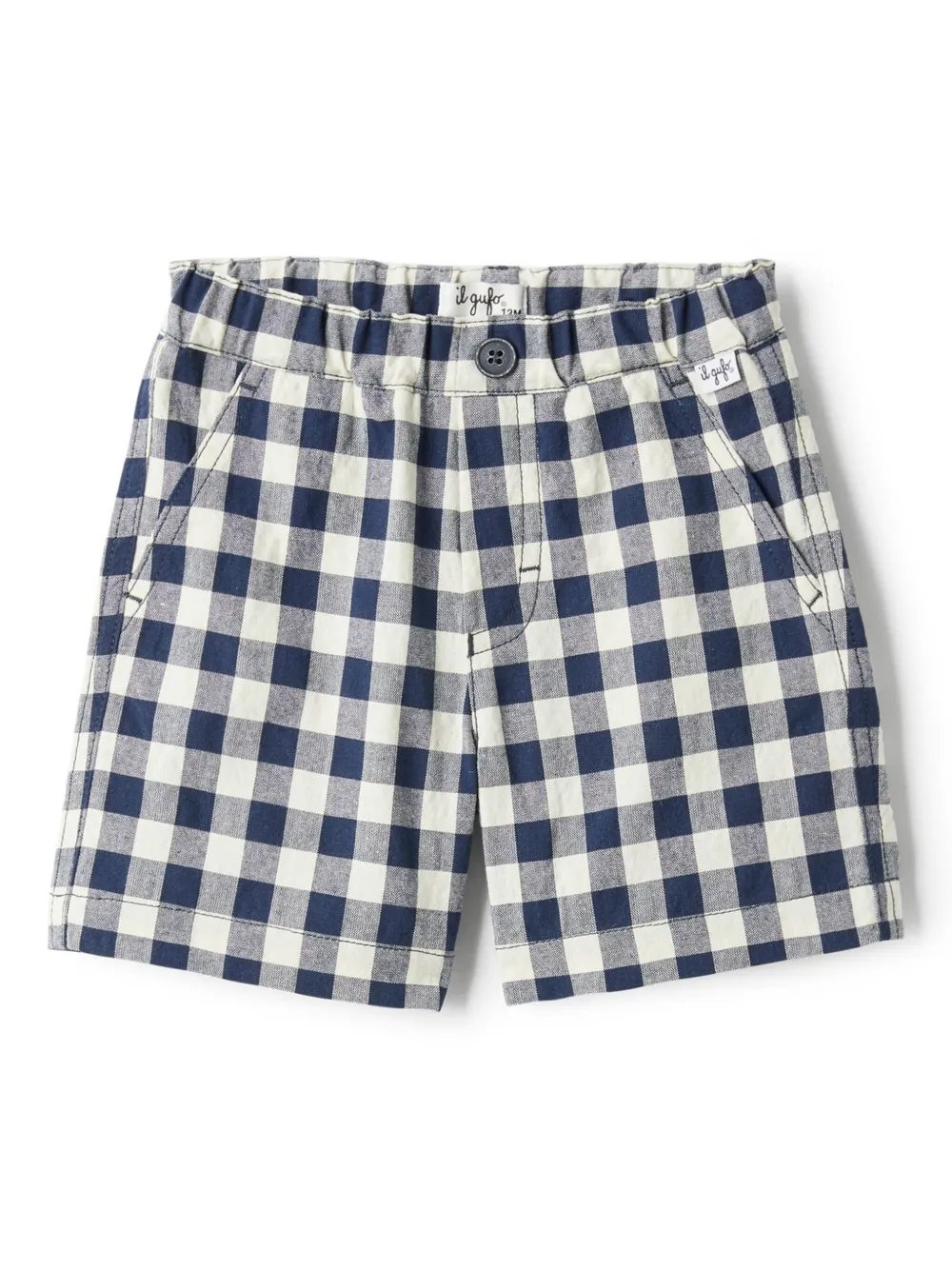 Il Gufo Geruite shorts Blauw