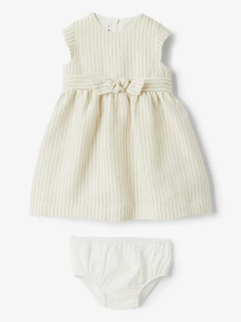 Il Gufo Gestreiftes Kleid aus Leinen