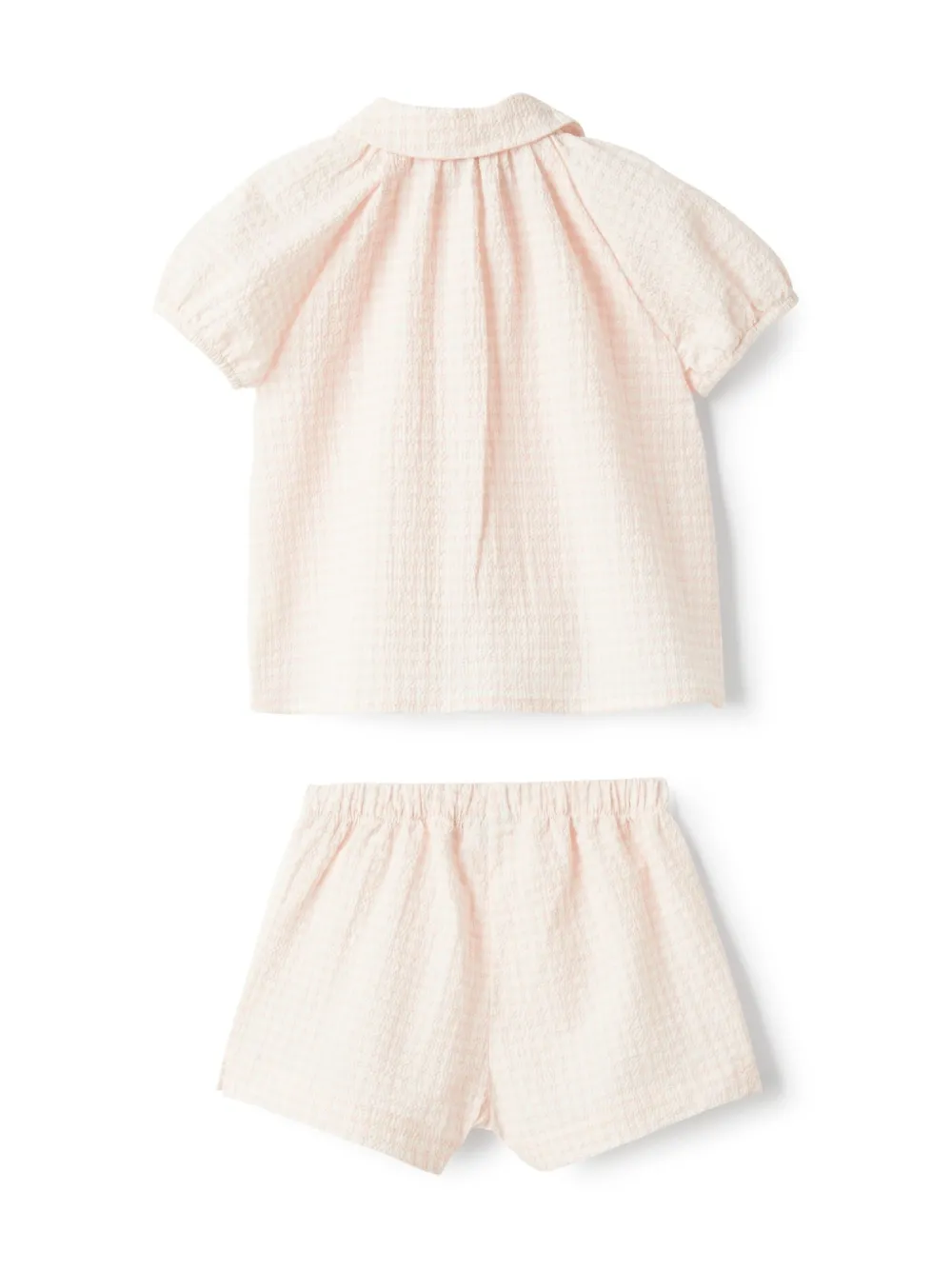 Il Gufo Shorts met gingham ruit - Roze