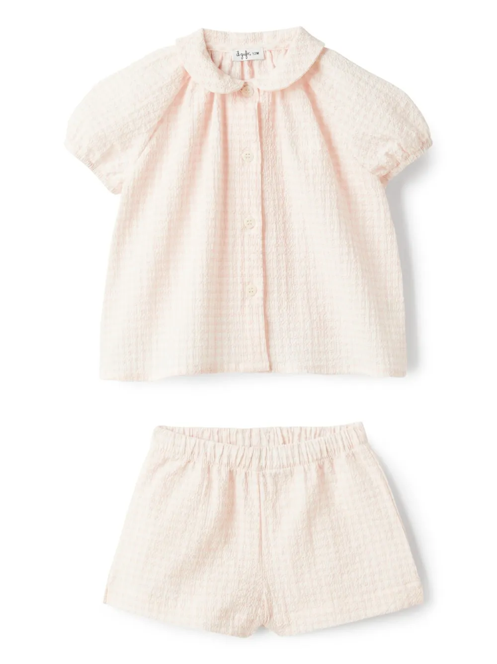 Il Gufo Shorts met gingham ruit Roze