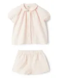 Il Gufo gingham-pattern shorts set - Pink
