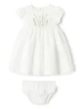 Il Gufo embroidered linen dress - White