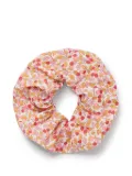 Il Gufo leaves-print scrunchie - White