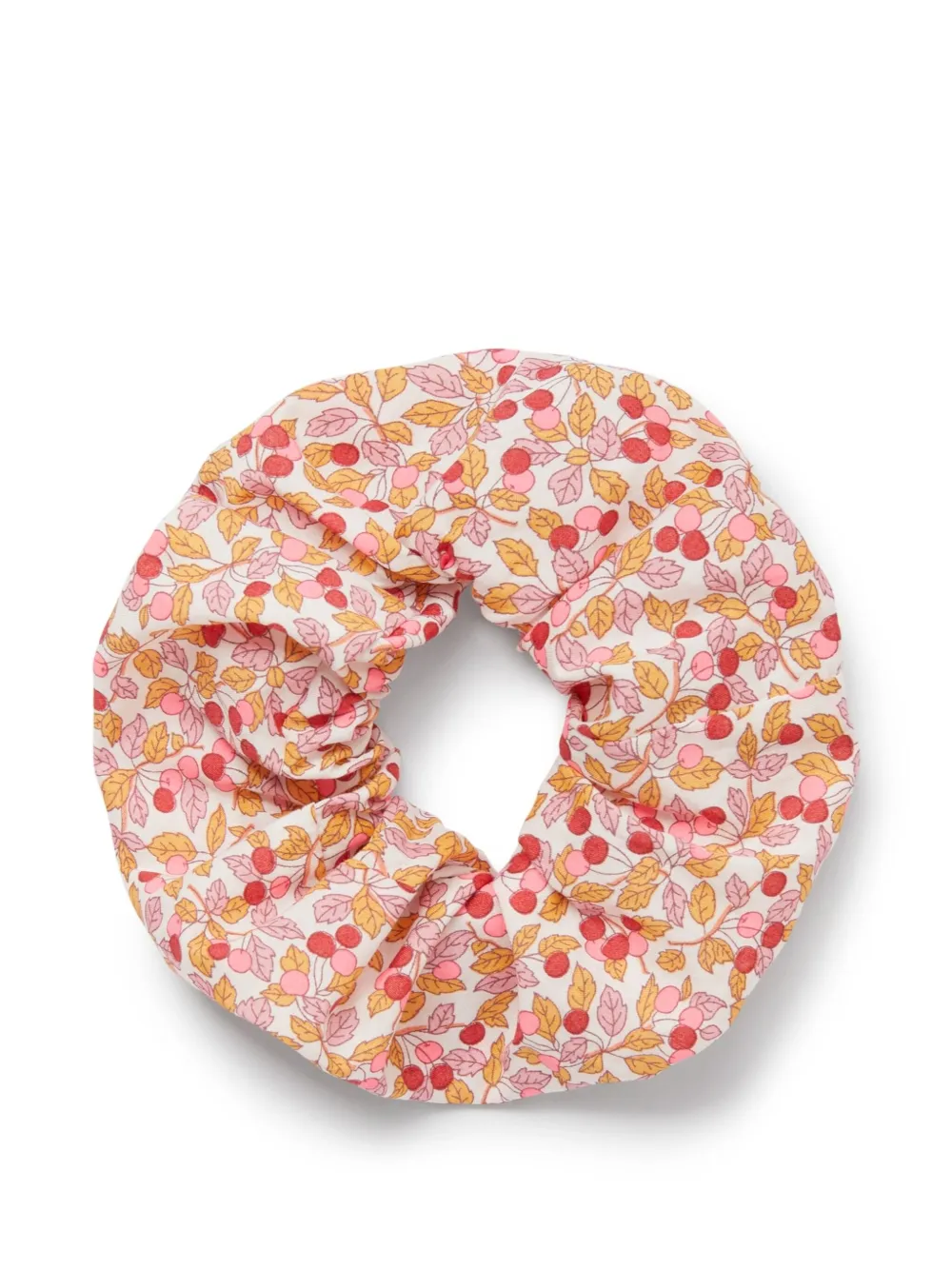 Il Gufo Scrunchie met bladerprint - Wit