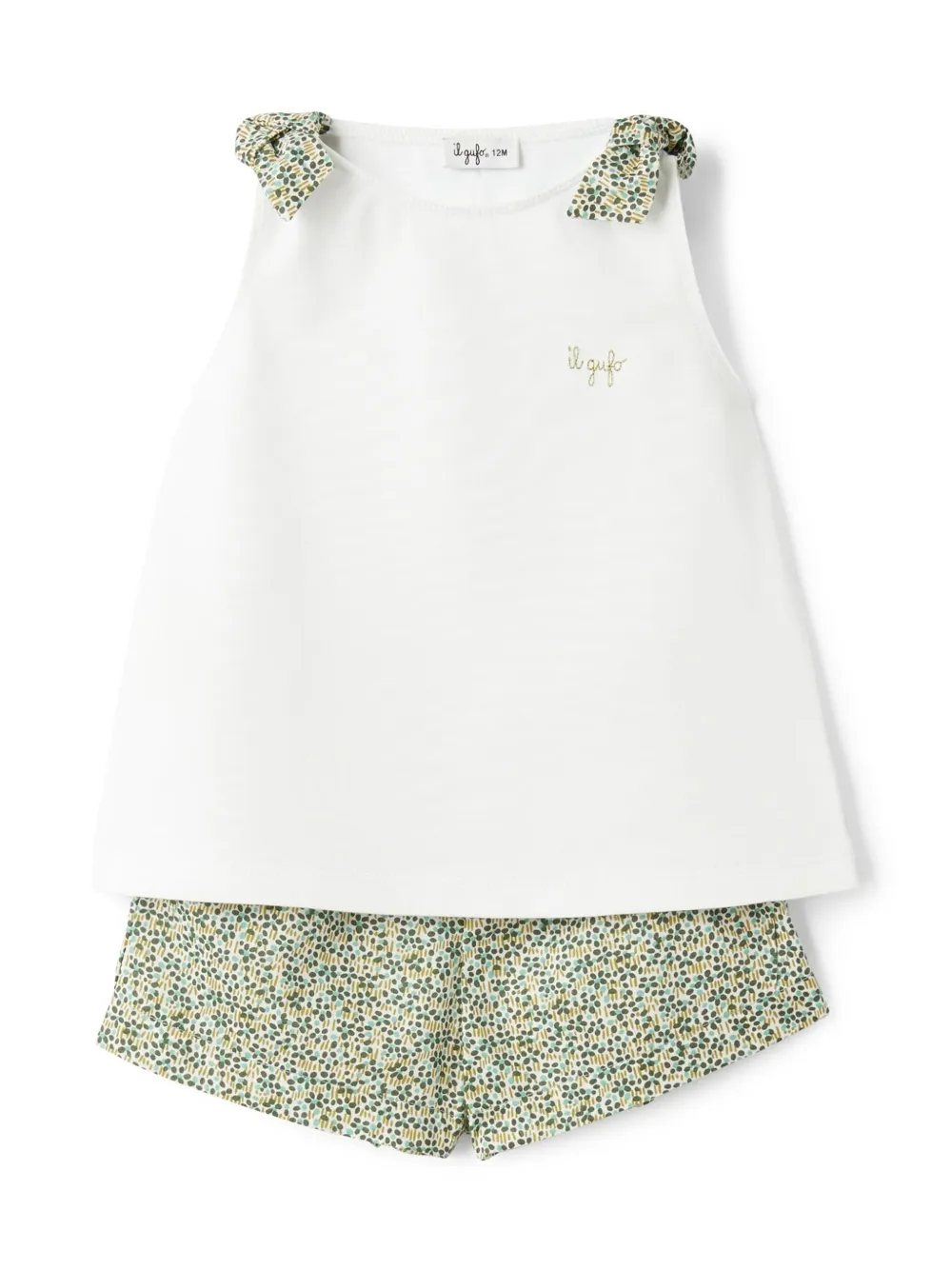 Il Gufo Shorts met bloemenprint Wit