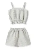 Il Gufo checked shorts set - White