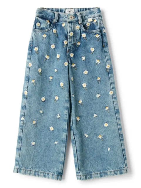Il Gufo jeans con bordado floral