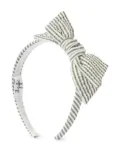 Il Gufo seersucker head band - Green