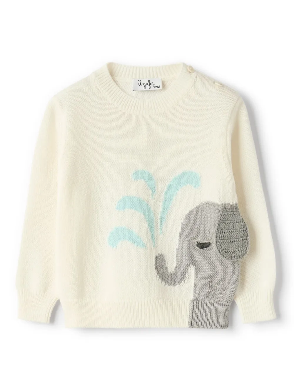 Il Gufo Trui met olifantpatroon Beige