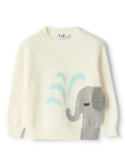 Il Gufo elephant-motif sweater 