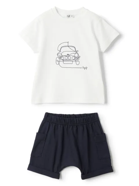 Il Gufo ensemble t-shirt-short à poches cargo