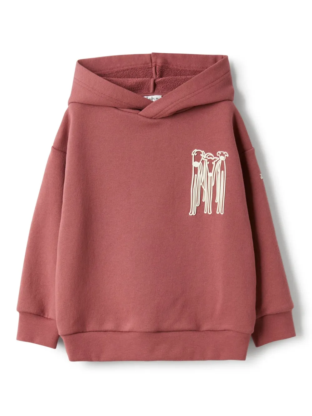 Il Gufo Katoenen hoodie Roze