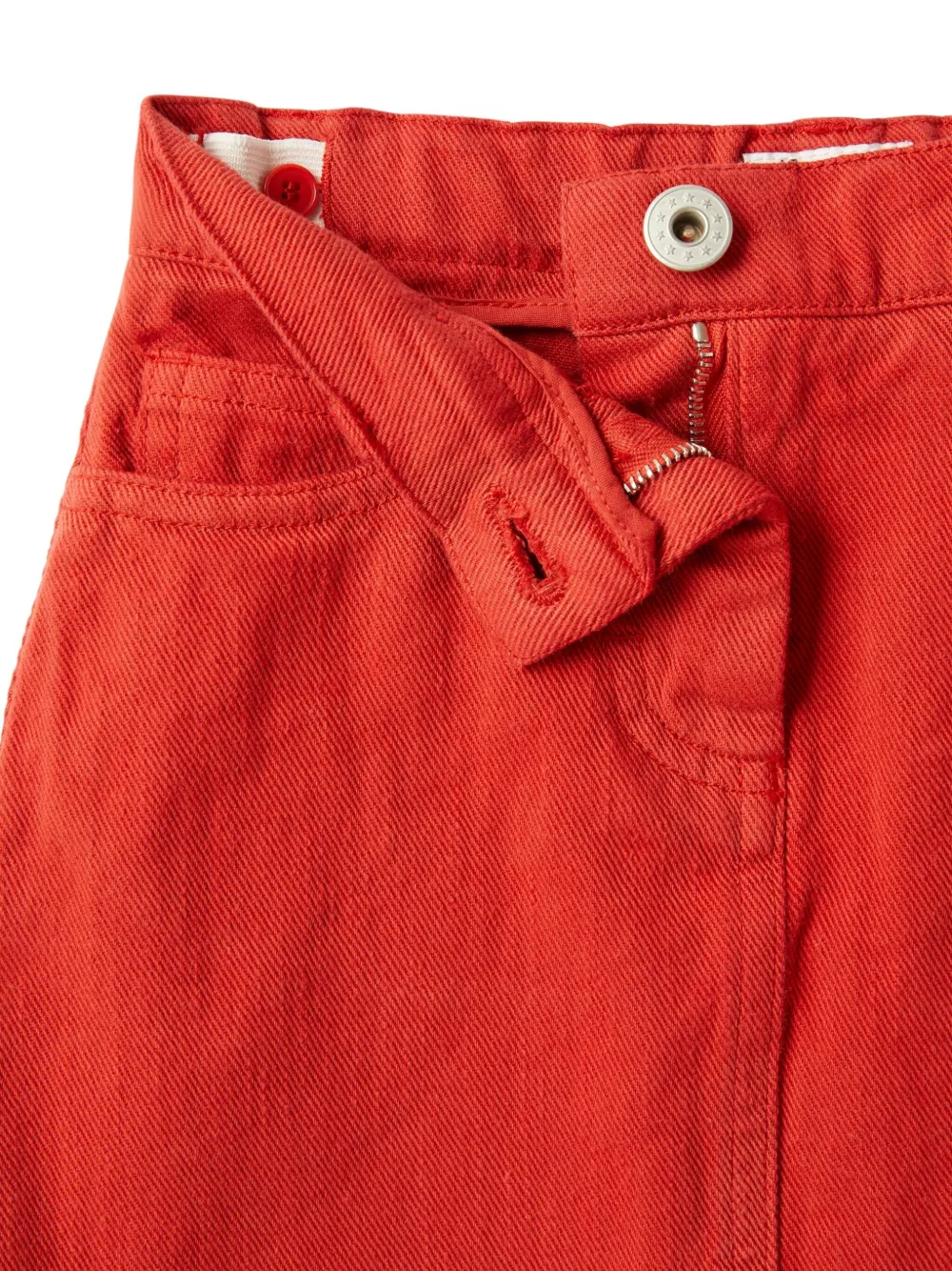 Il Gufo Spijkerrok met logo-label Rood