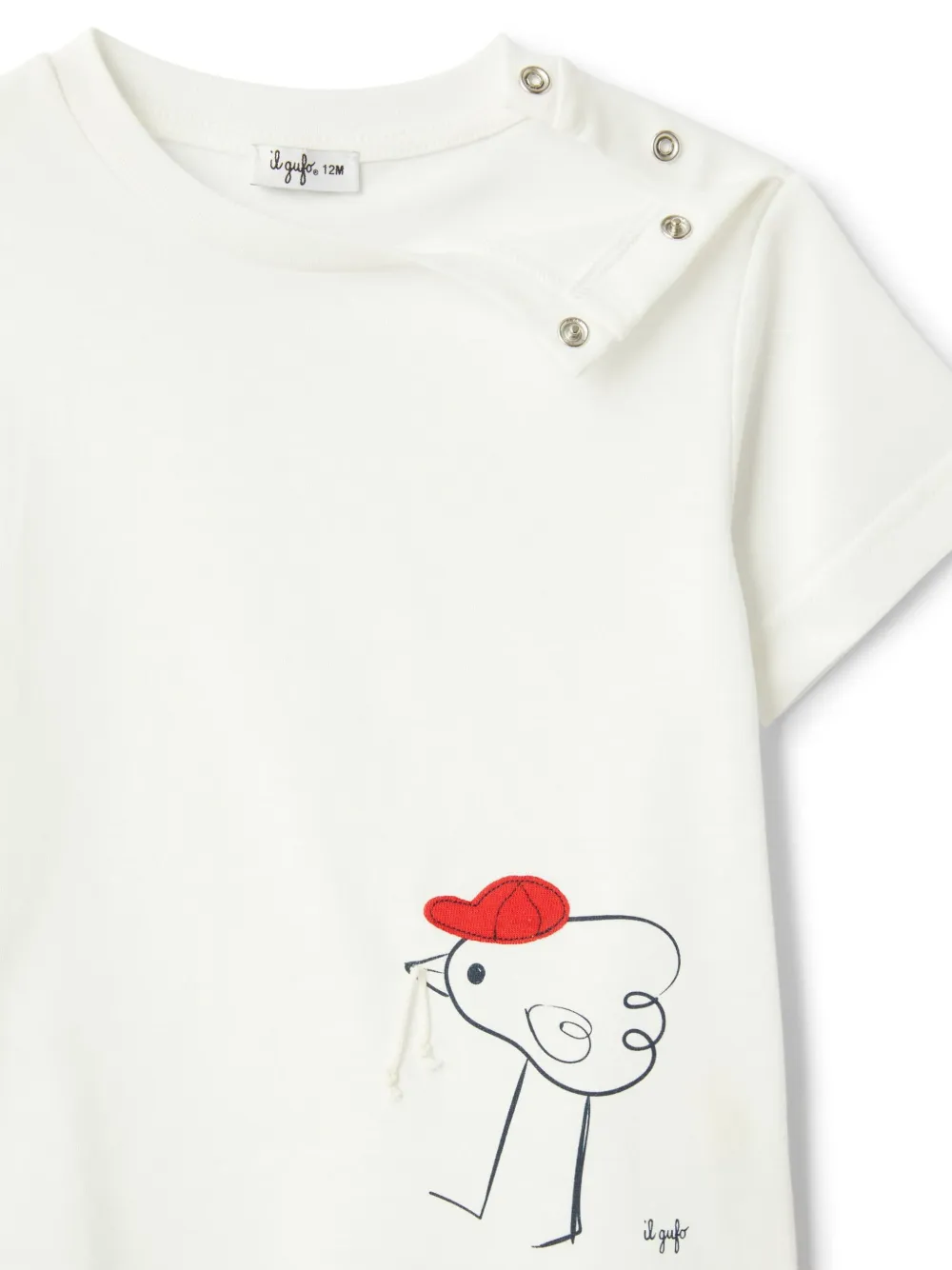 Il Gufo Shorts met vogelprint Wit