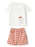 Il Gufo bird-print short set - White