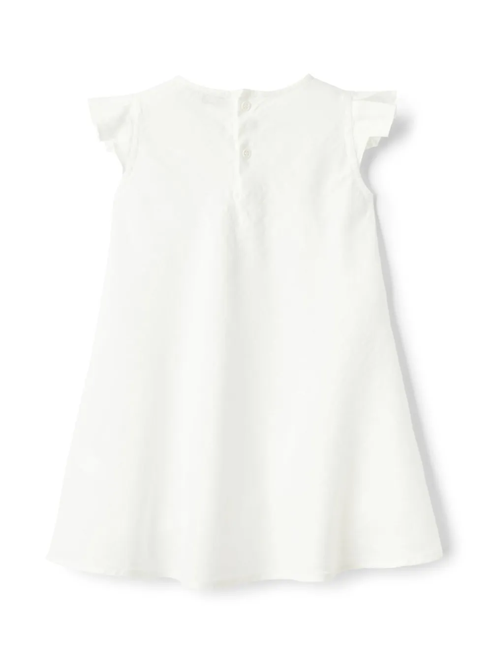 Il Gufo Mini-jurk met ruches Wit