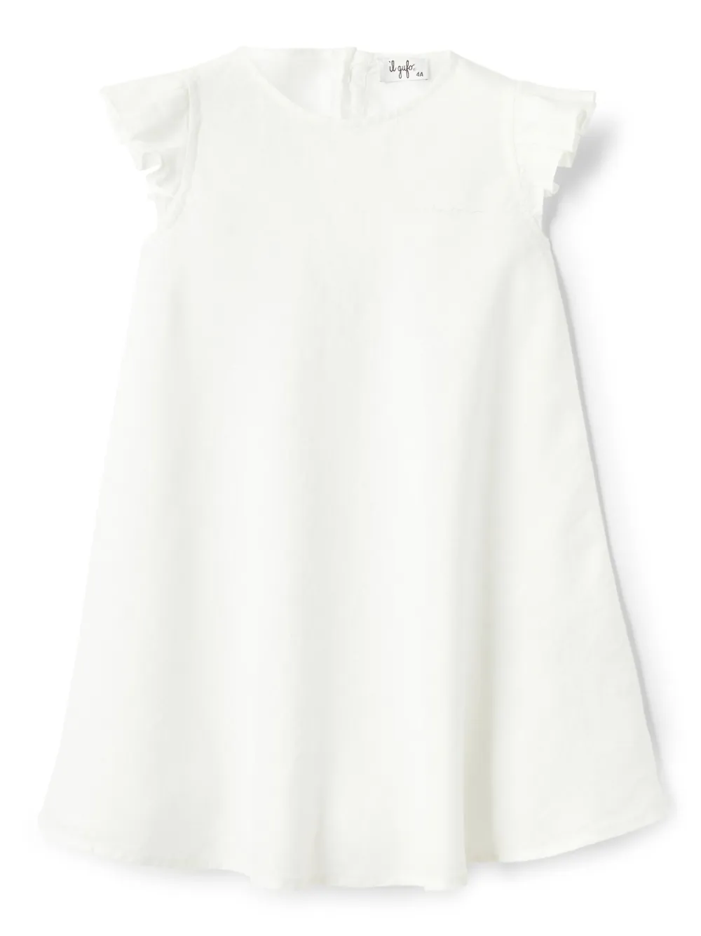 Il Gufo Mini-jurk met ruches Wit
