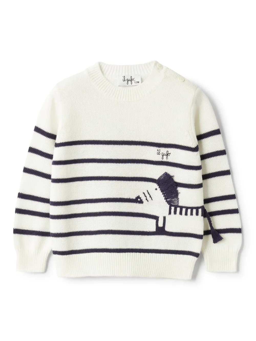 Il Gufo Trui met zebraprint Wit