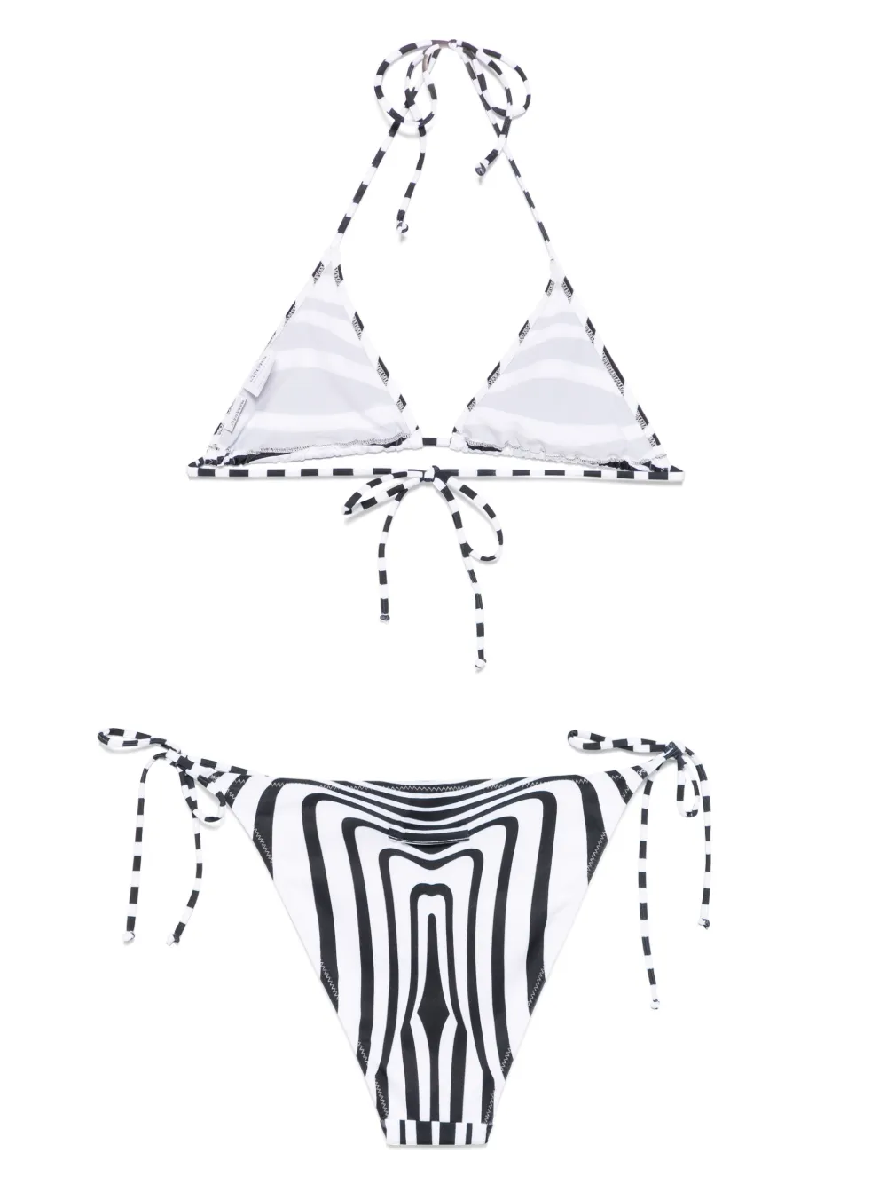 Jean Paul Gaultier Mariniere Body Morphing bikini - Wit