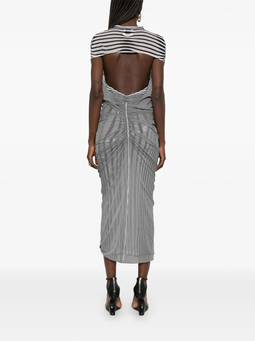 JEAN PAUL GAULTIER THE LONG DRAPED BODY MORPHING MAXI DRESS 