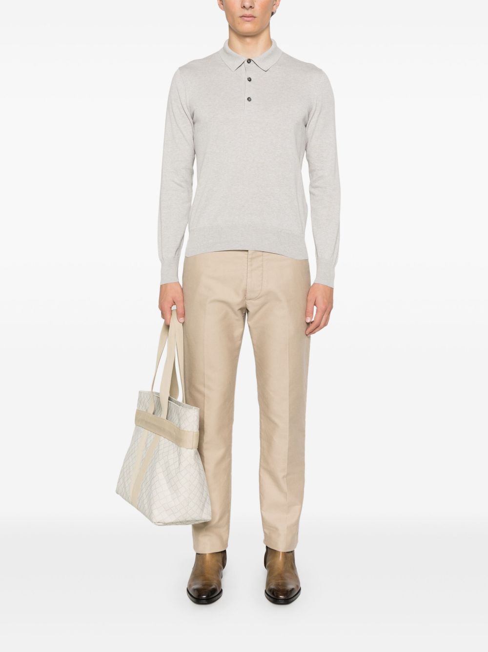 TOM FORD Katoenen poloshirt - Grijs