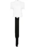 Jean Paul Gaultier jersey double-layer top - White