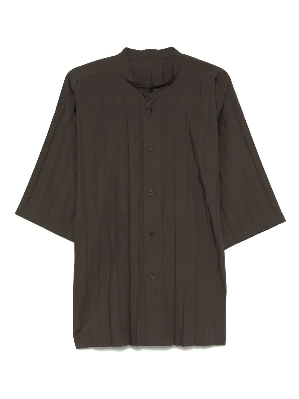 Homme Plissé Issey Miyake Geplooide Overhemd Bruin