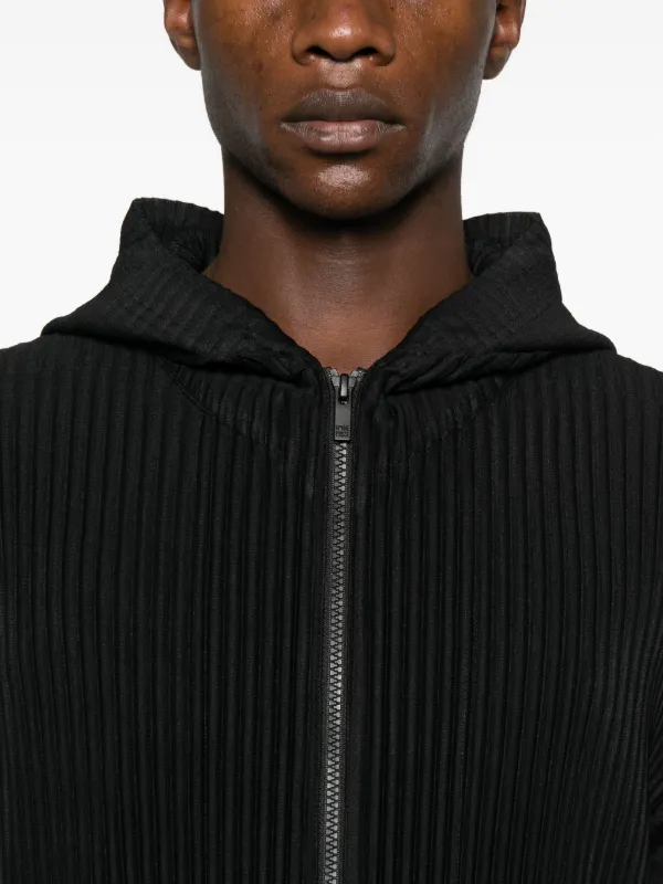 Homme Plissé Issey Miyake June Blouson Jacket | Black | FARFETCH GE