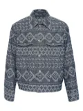 SOLID HOMME geometric-pattern jacket - Blue