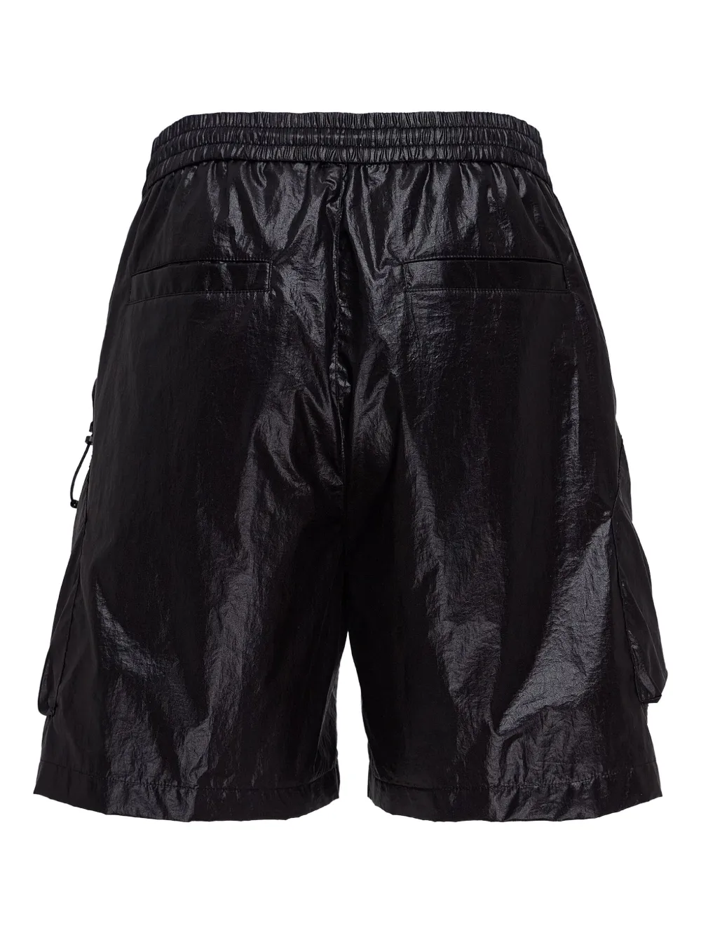 SOLID HOMME Cargo shorts met elastische taille - Zwart