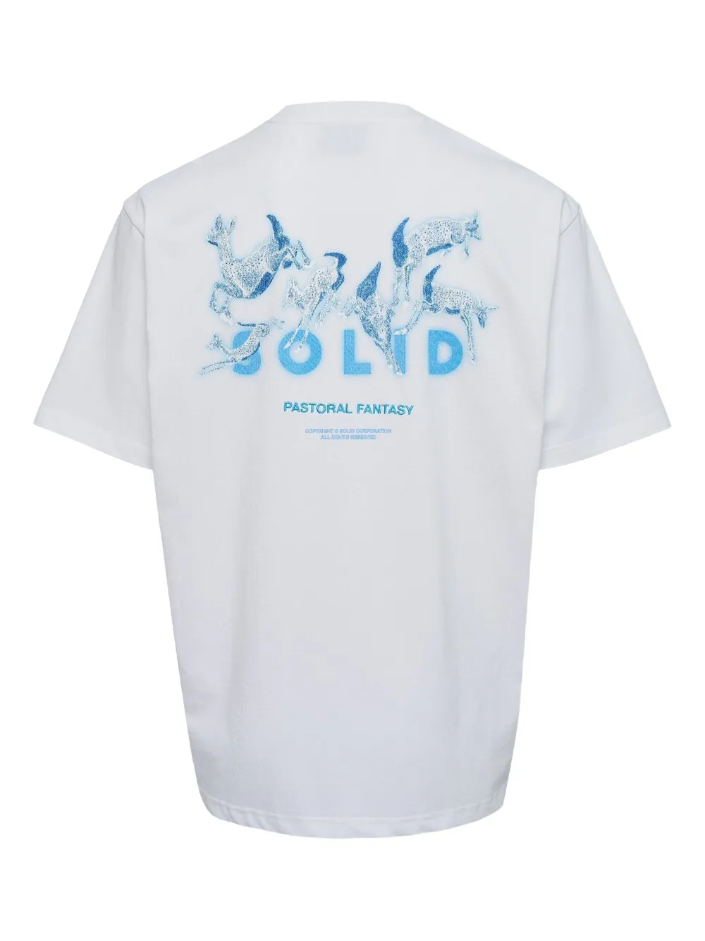 SOLID HOMME T-shirt met grafische print - Wit