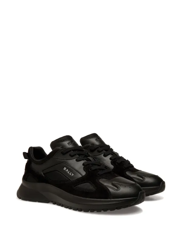 【25SS NEW】BALLY_men / Outline レザー スニーカー / Black Bally Outline Sneakers | Black | FARFETCH