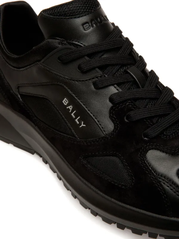 【25SS NEW】BALLY_men / Outline レザー スニーカー / Black Bally Outline Sneakers | Black | FARFETCH