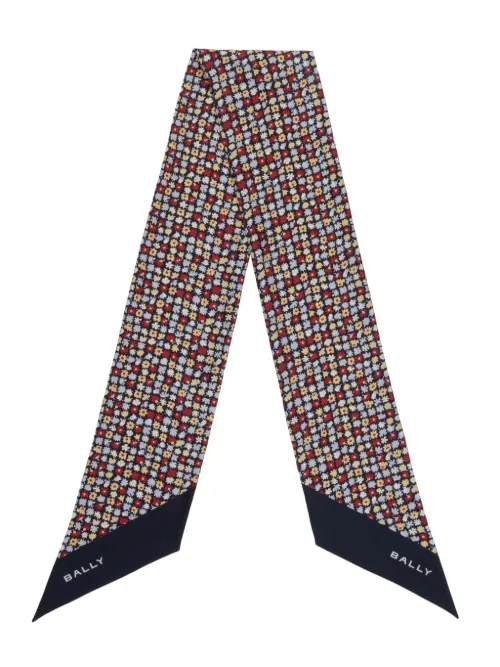 Foulard Microflowers en soie - Bally - Modalova