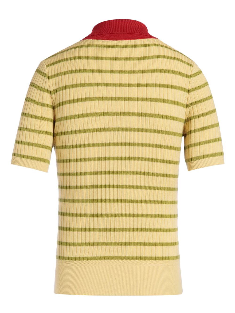 Bally striped knitted polo shirt - Yellow