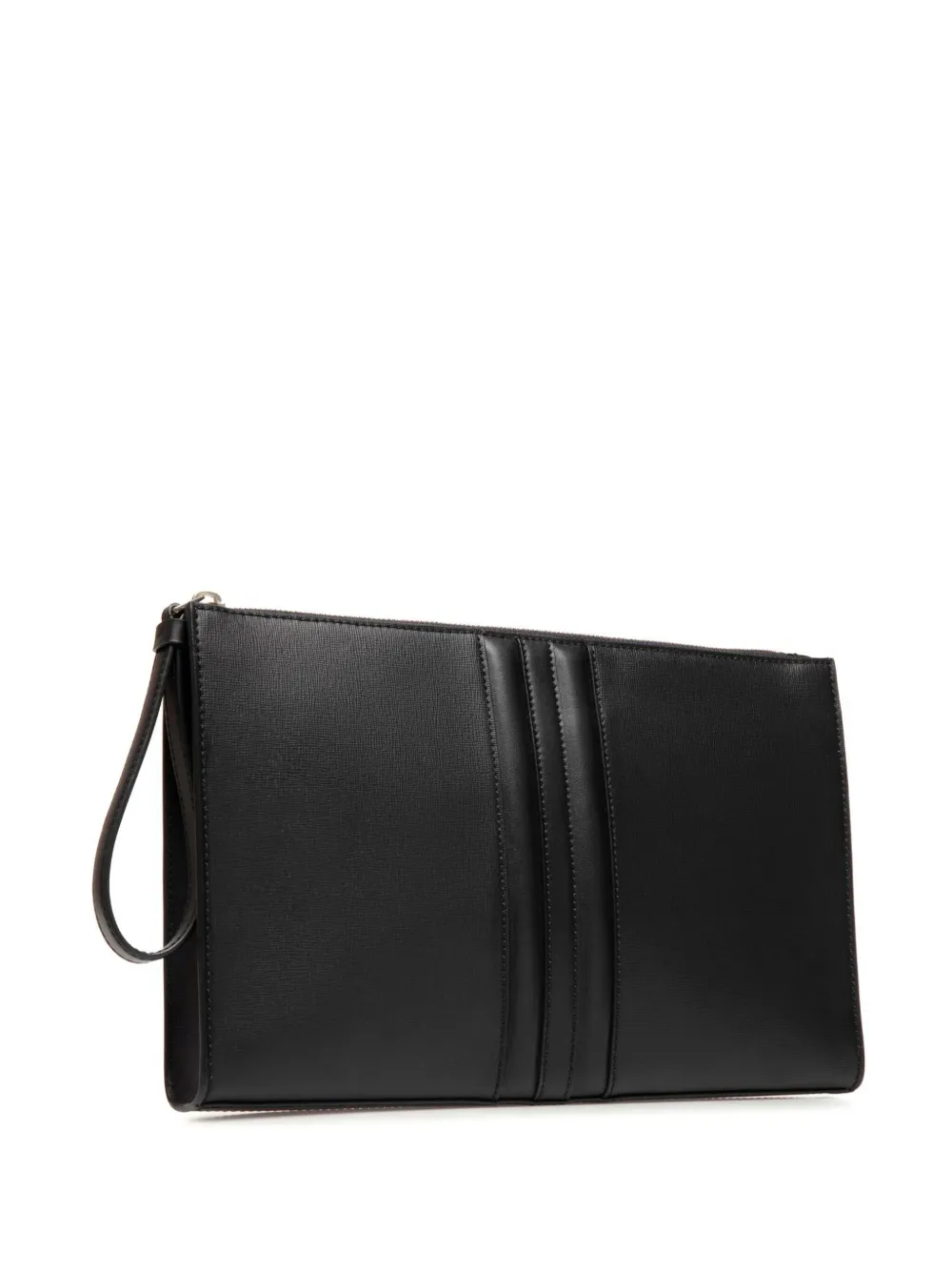 Bally Leren clutch Zwart
