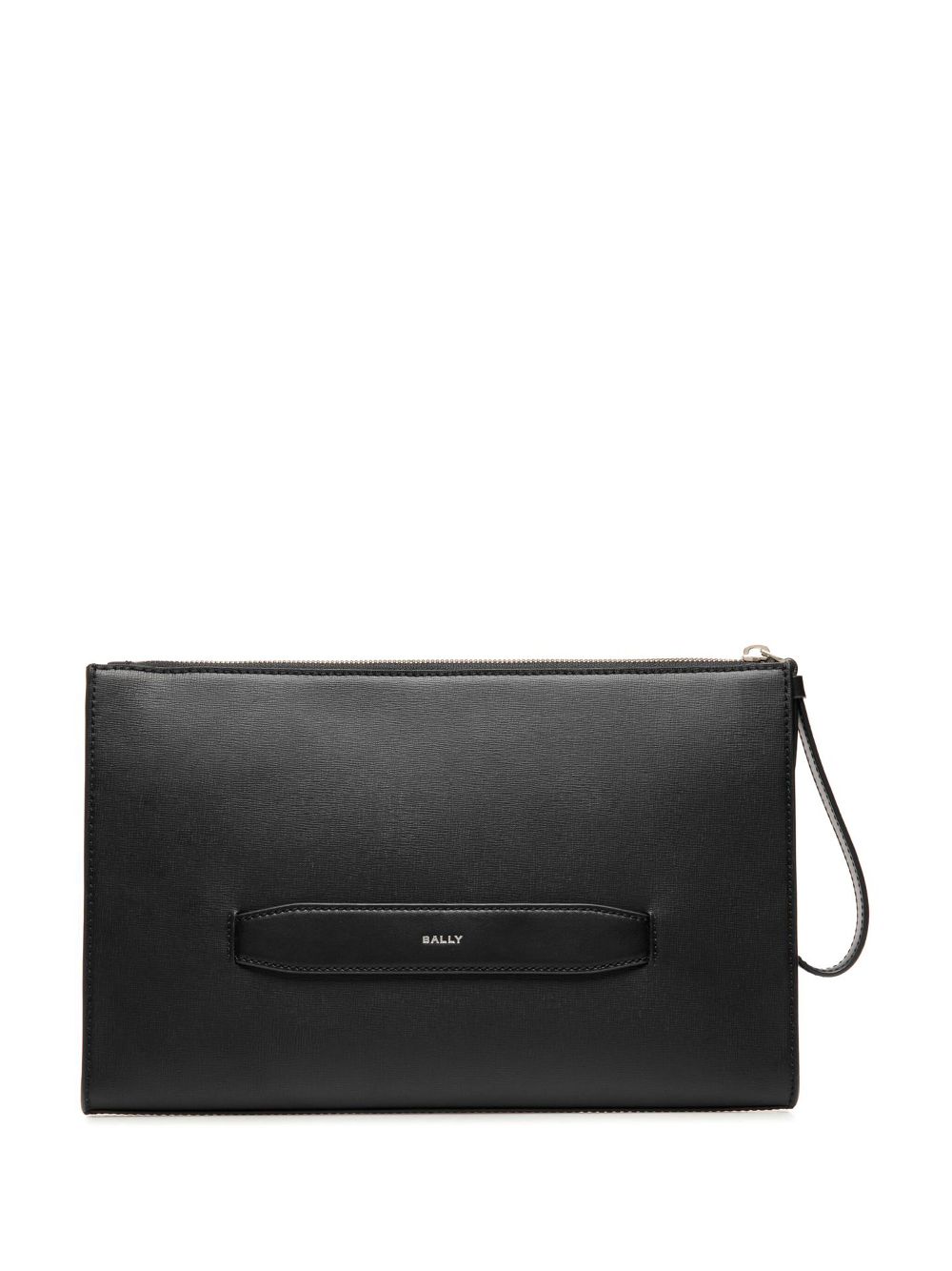 Bally panel-detail leather clutch bag - Zwart