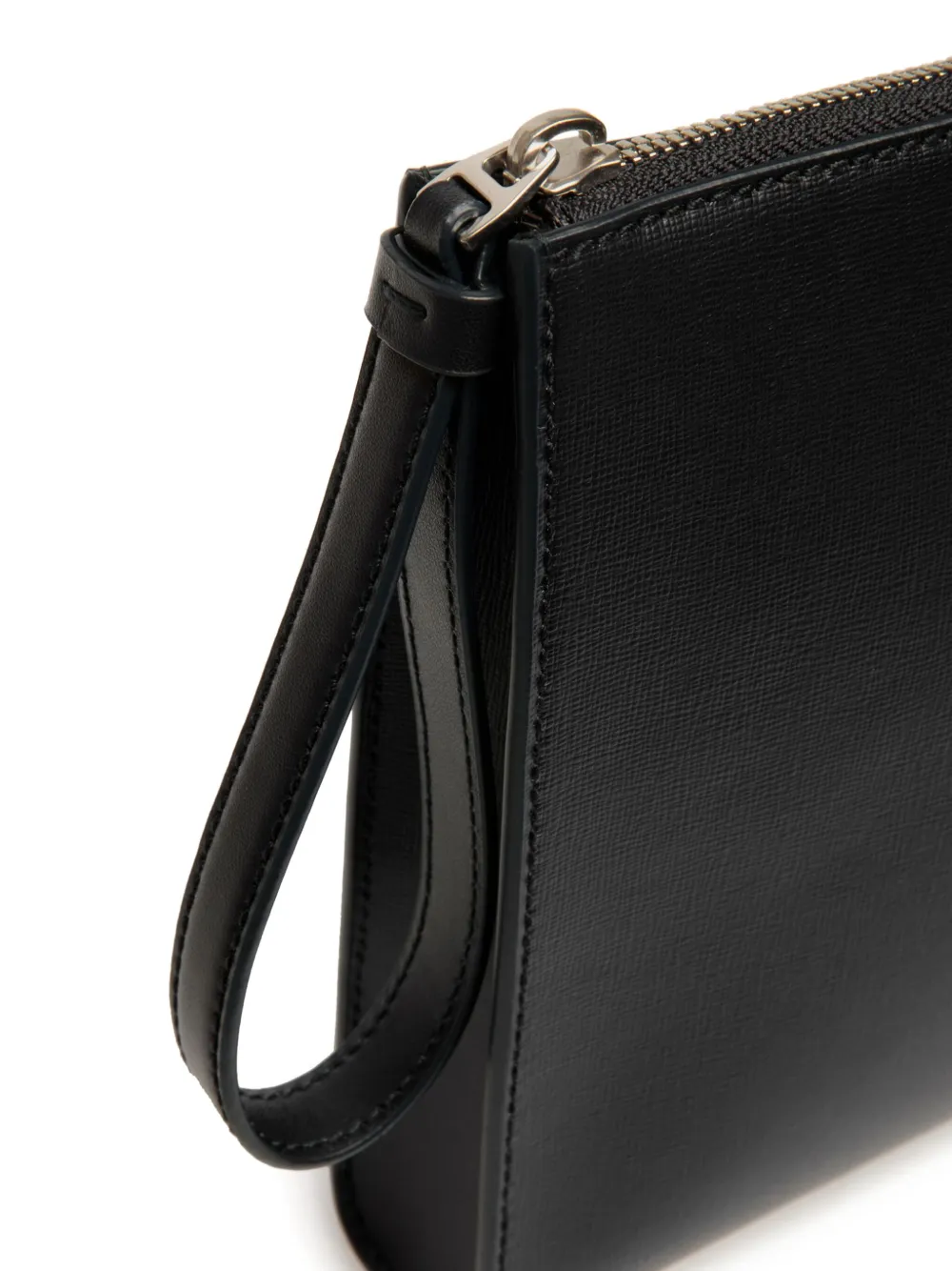 Bally Leren clutch Zwart