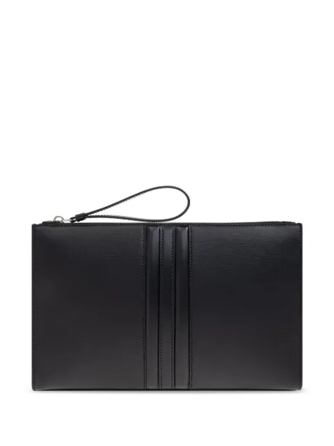 Bally panel-detail leather clutch bag