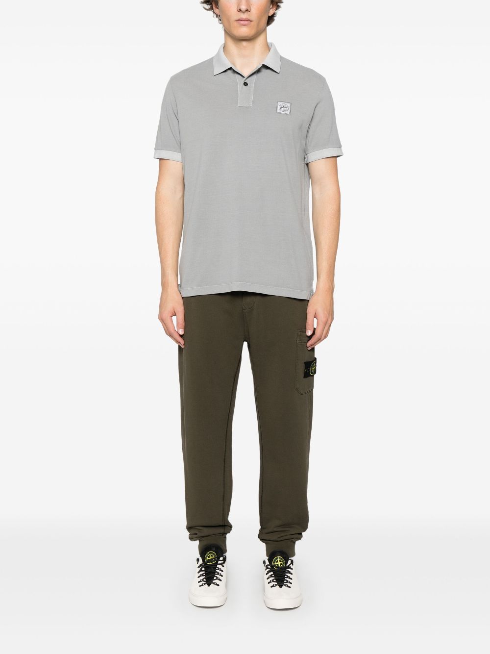 Stone Island Poloshirt met Compass-logopatch - Grijs