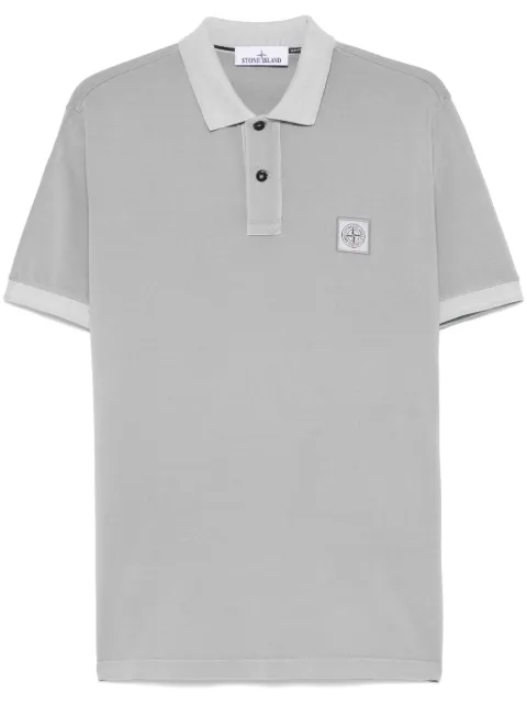 Stone Island playera tipo polo con parche Compass
