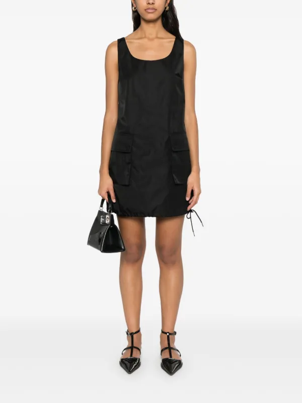 ワンピース PRADA Woman Dress Black 2307321WQ8 F0002 Prada drawstring-hem Mini Dress | Black | FARFETCH NO