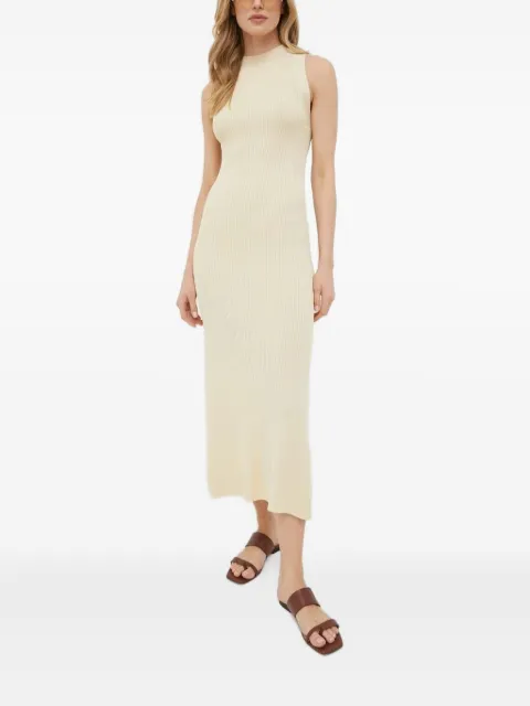  IVY OAK ribbed halter-neck midi dress