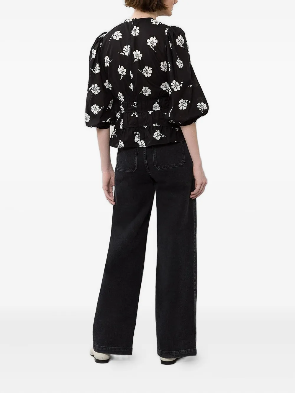 IVY OAK Shirt met bloemenprint Zwart