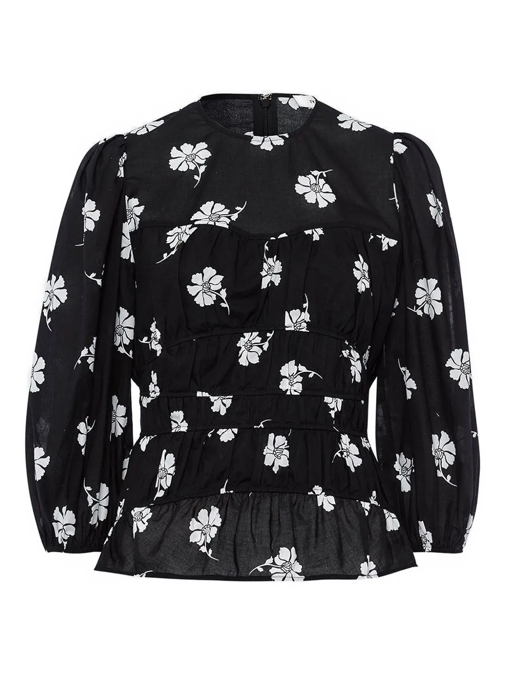 IVY OAK floral-print blouse - ブラック IVY OAK floral-print blouse - ブラック